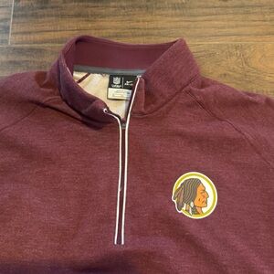 Washington Redskins NFL Nike Dri Fit OnField 1/4 Zip Pullover XL vintage logo